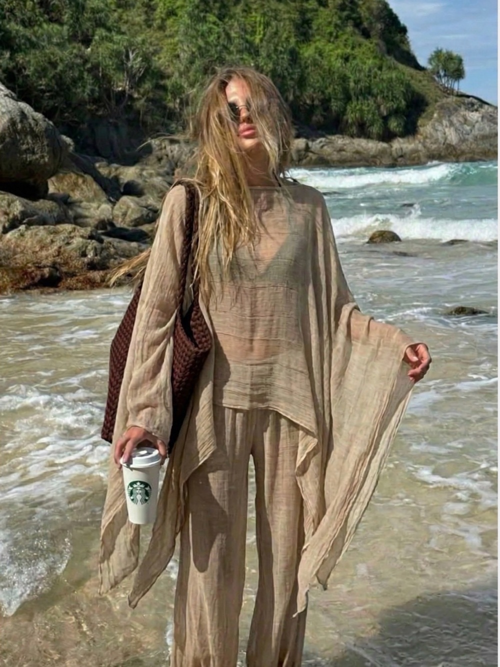 - Linen Flow Cape